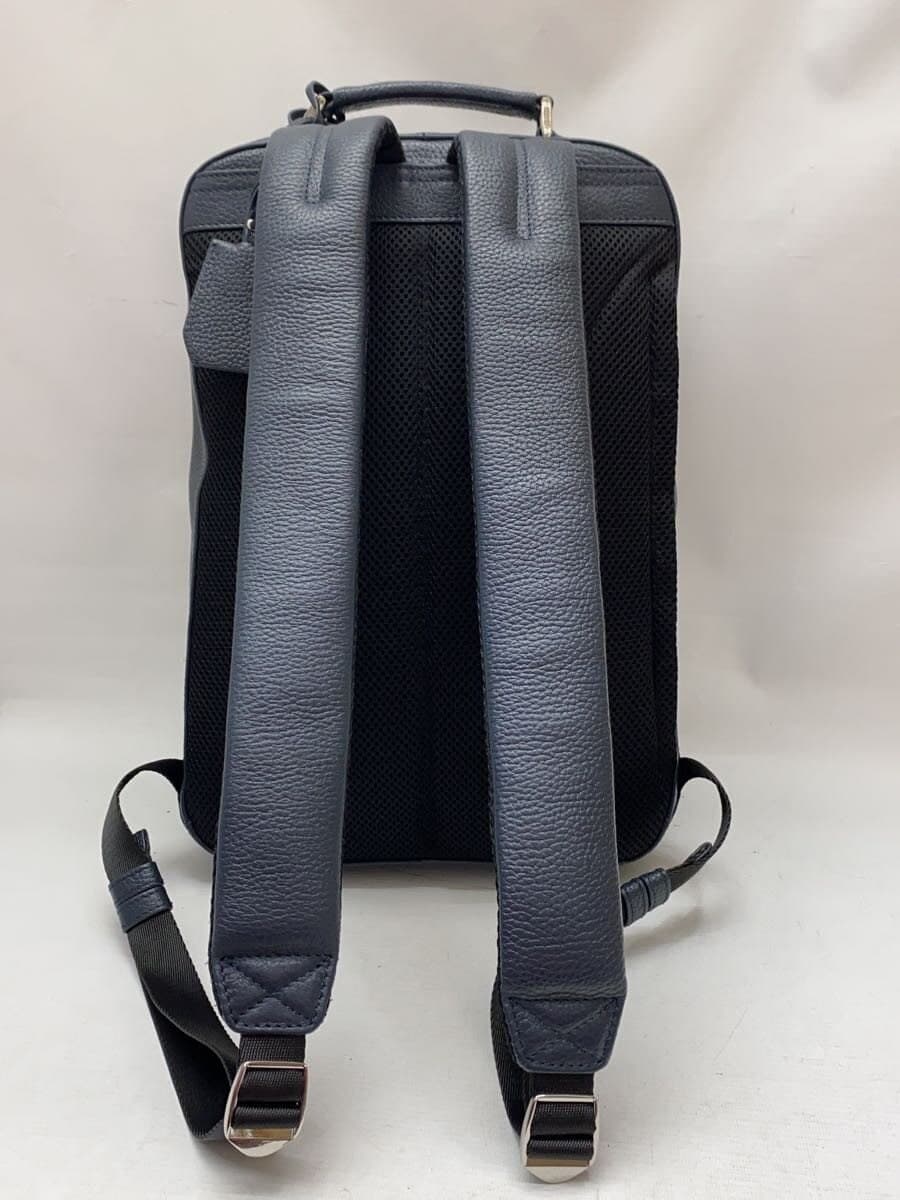 SEEKER Backpack Leather Navy Plain 3