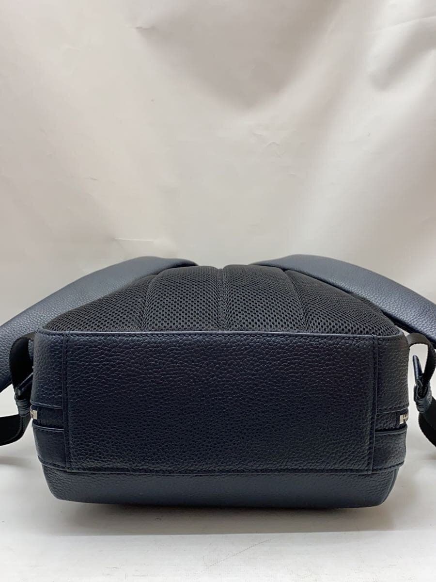 SEEKER Backpack Leather Navy Plain 4