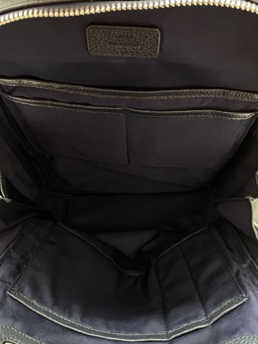 SEEKER Backpack Leather Navy Plain 6