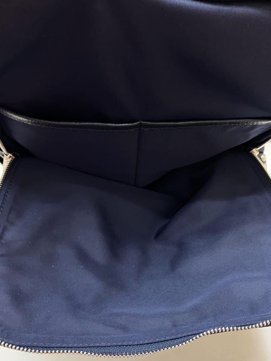 SEEKER Backpack Leather Navy Plain 7