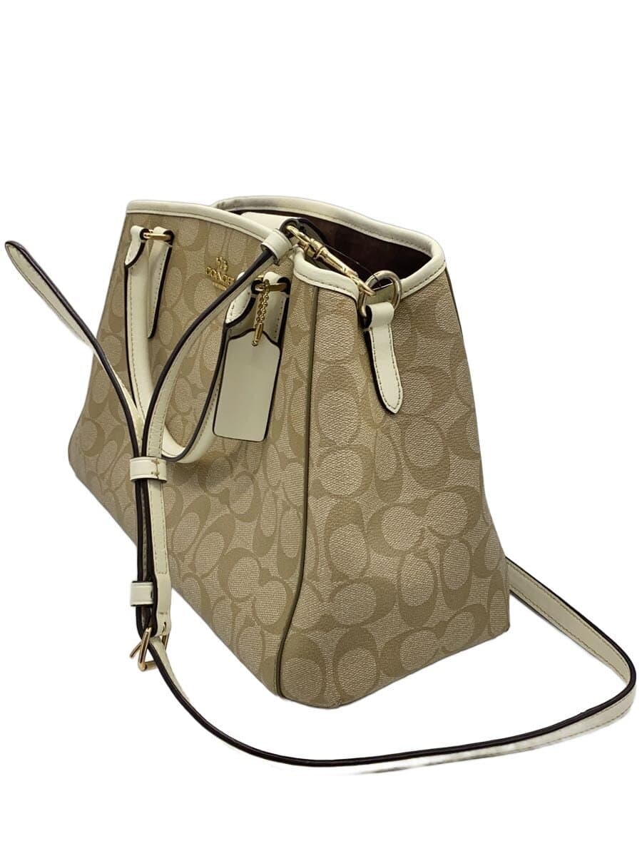 COACH2-Way Signature Shoulder Bag BEG All Over Pattern F58310 2