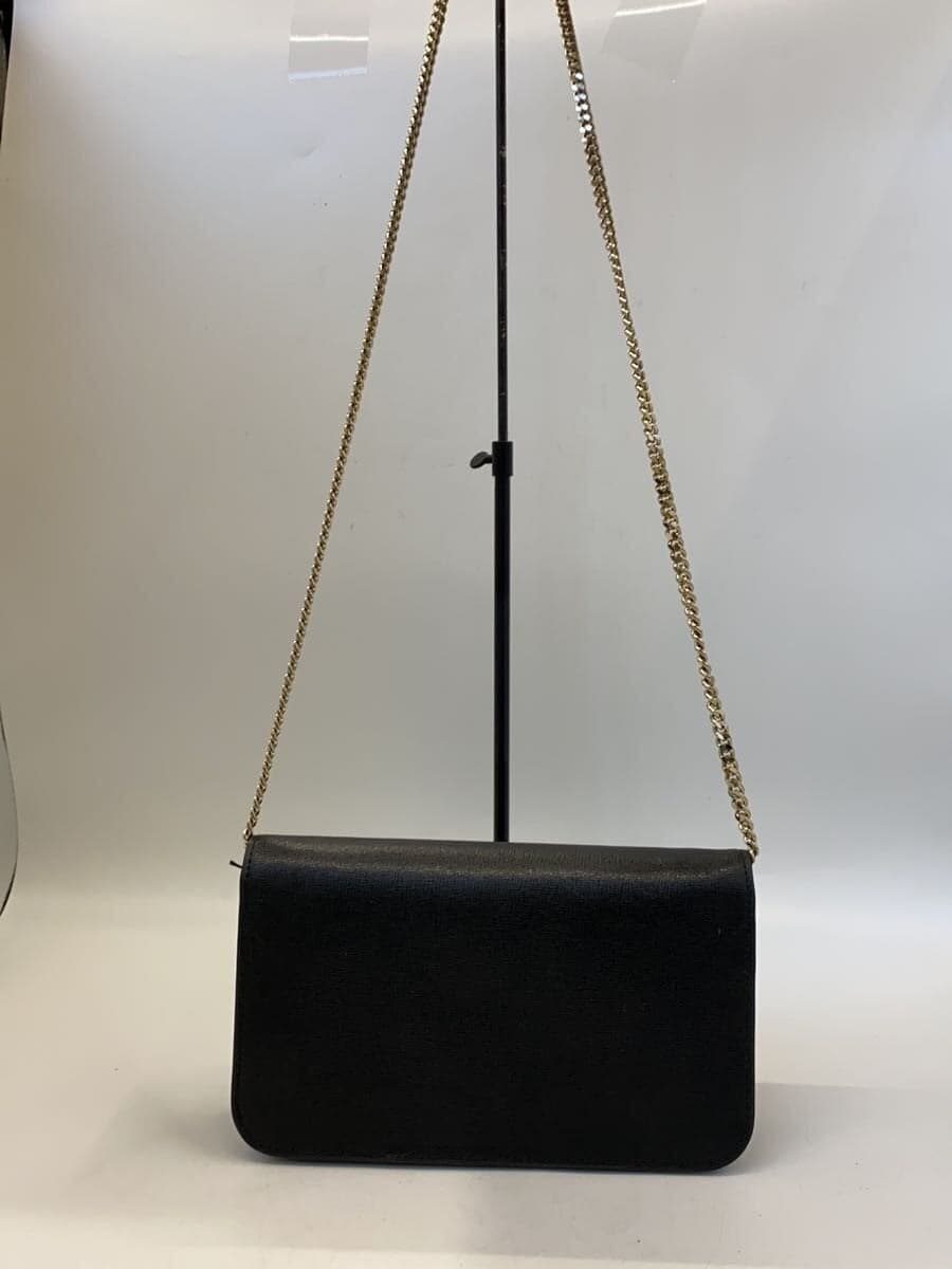 FURLAbella s Chain Shoulder Bag Leather BLK Solid 3