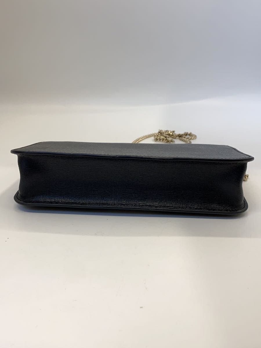 FURLAbella s Chain Shoulder Bag Leather BLK Solid 4