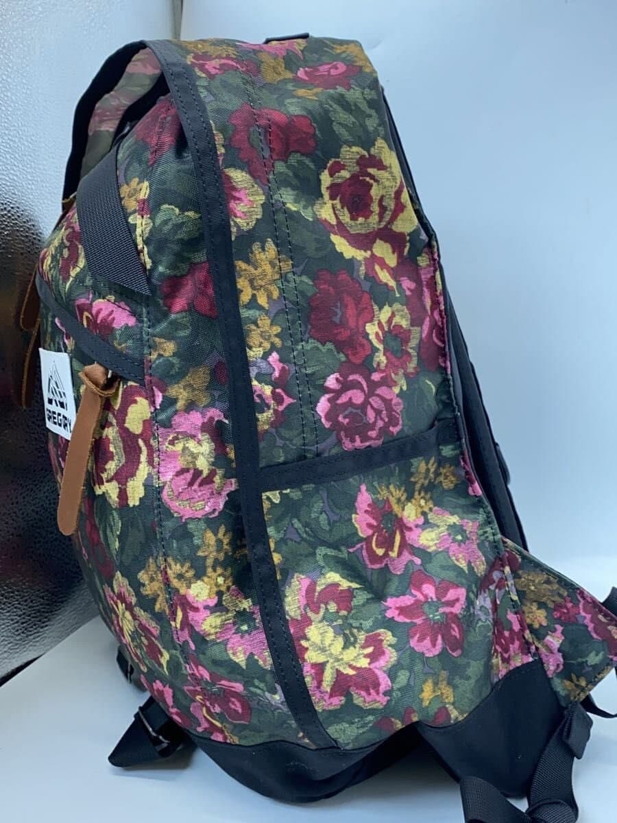 GREGORY backpack daypack dsp multicolor flower pattern logo stitching frayed 2