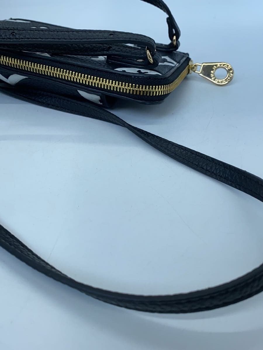 CASTELBAJAC smartphone shoulder bag leather black all-over pattern sacoche pouch 5