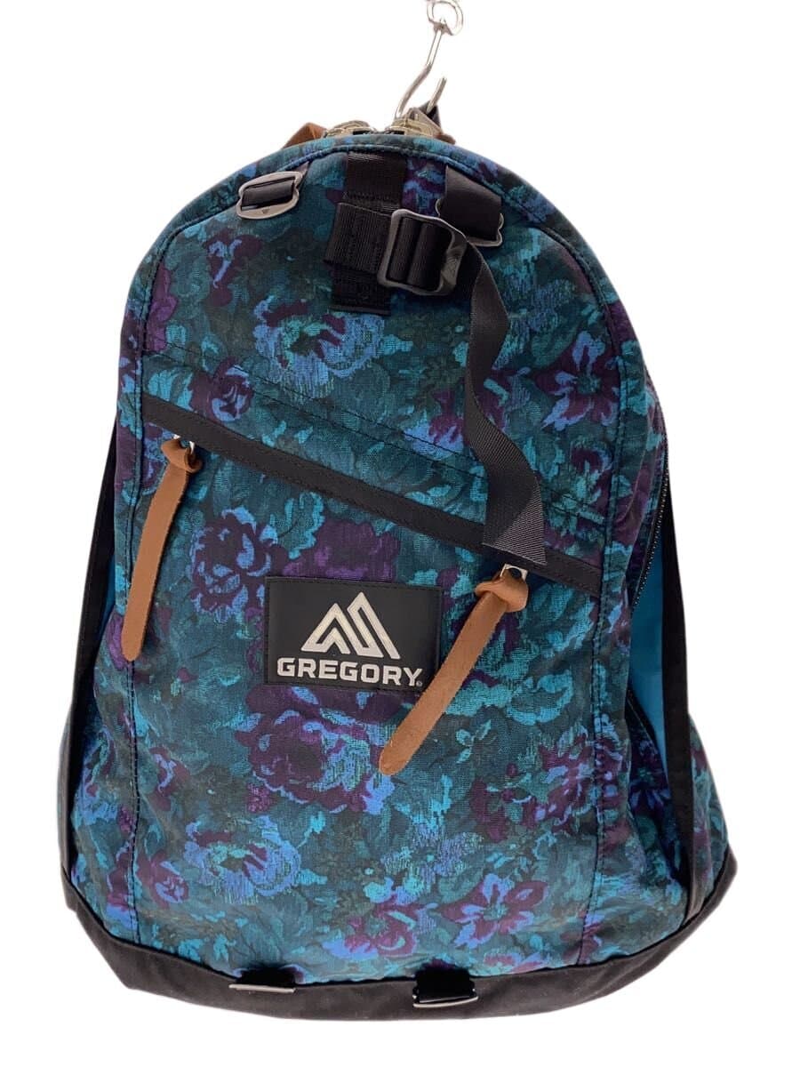 GREGORY Blue Tapestry Daypack Backpack Polyester BLU All Over Pattern 09J52029
