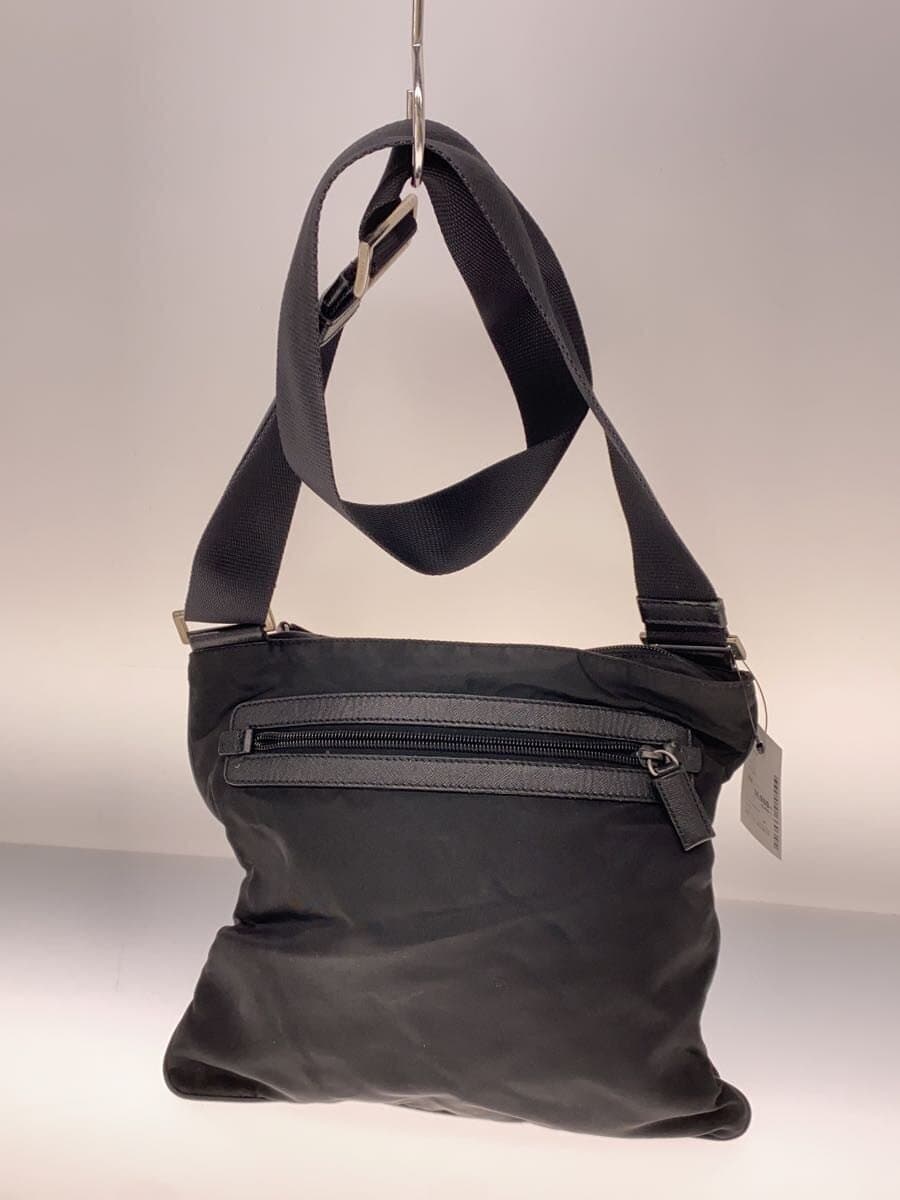PRADA Shoulder Bag Nylon BLK Solid 3