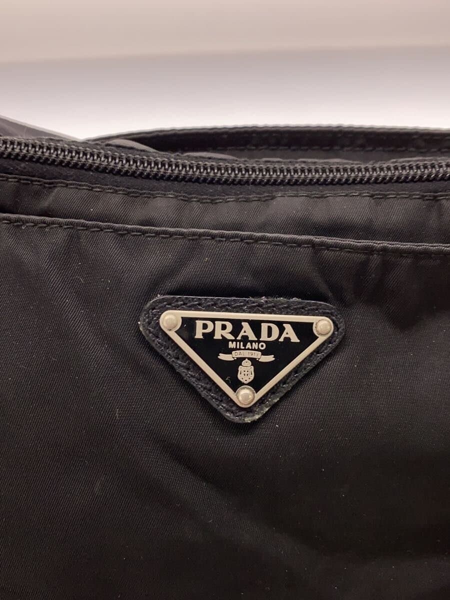 PRADA Shoulder Bag Nylon BLK Solid 5
