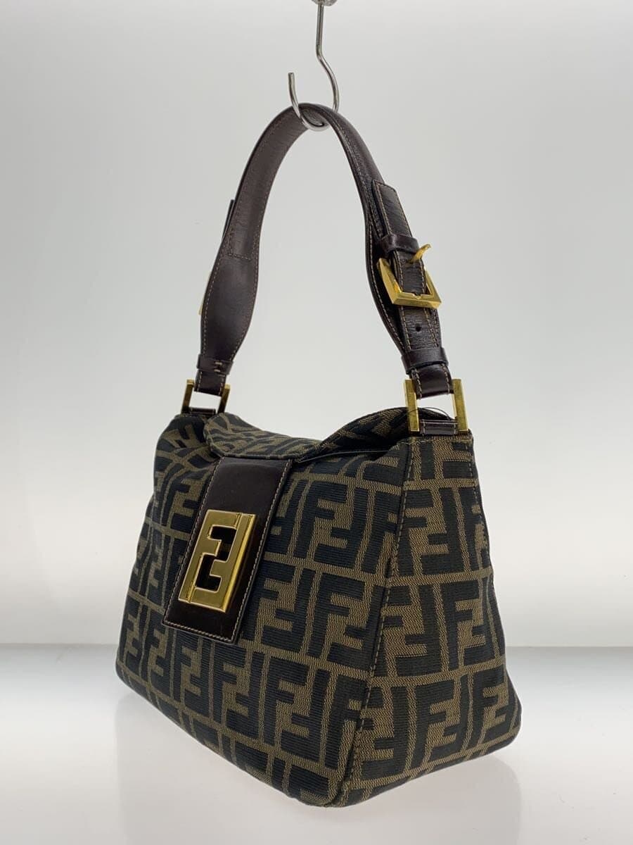 FENDI Mamma Bucket Handbag Canvas BRW All Over Pattern 2