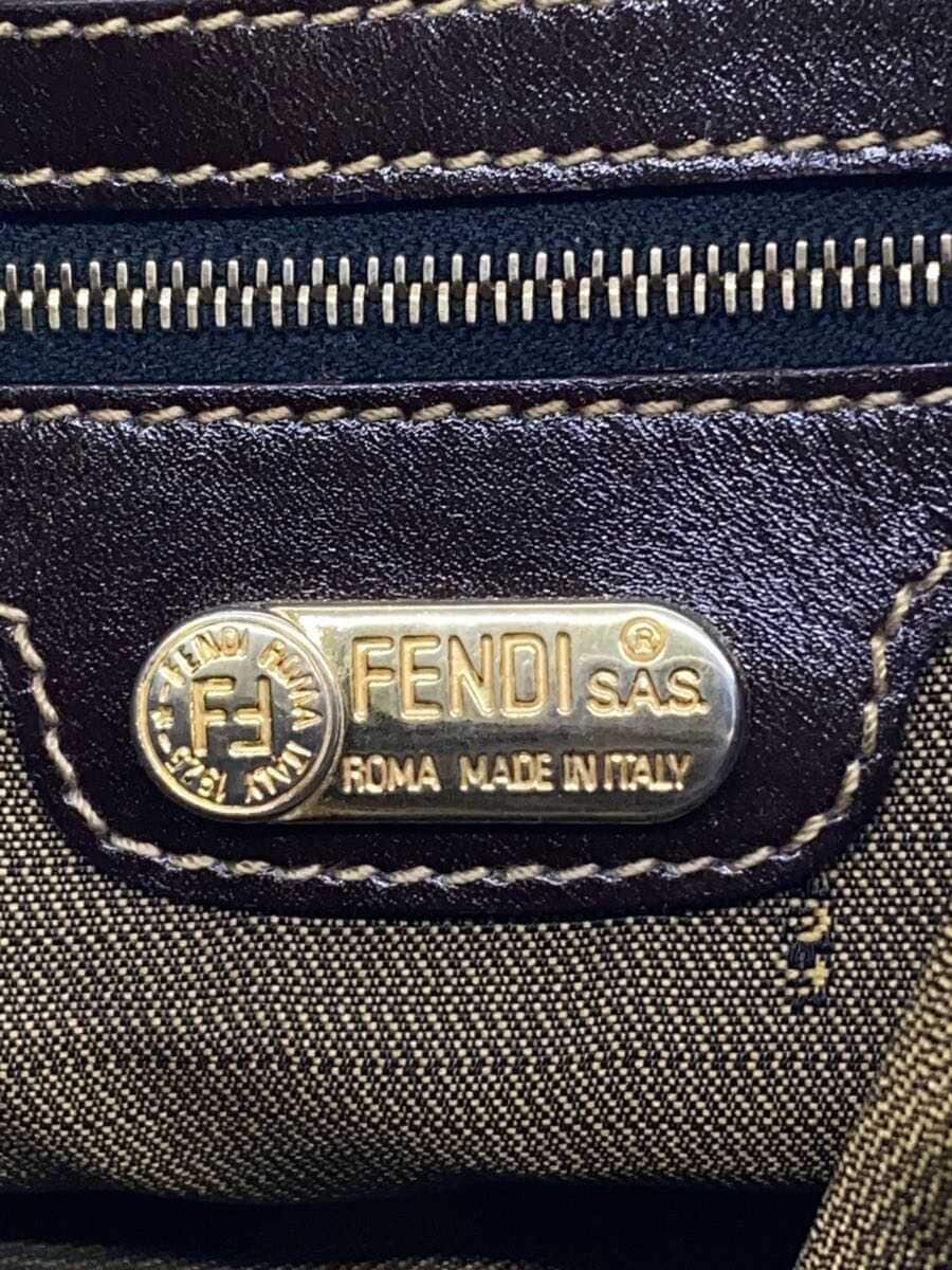 FENDI Mamma Bucket Handbag Canvas BRW All Over Pattern 5