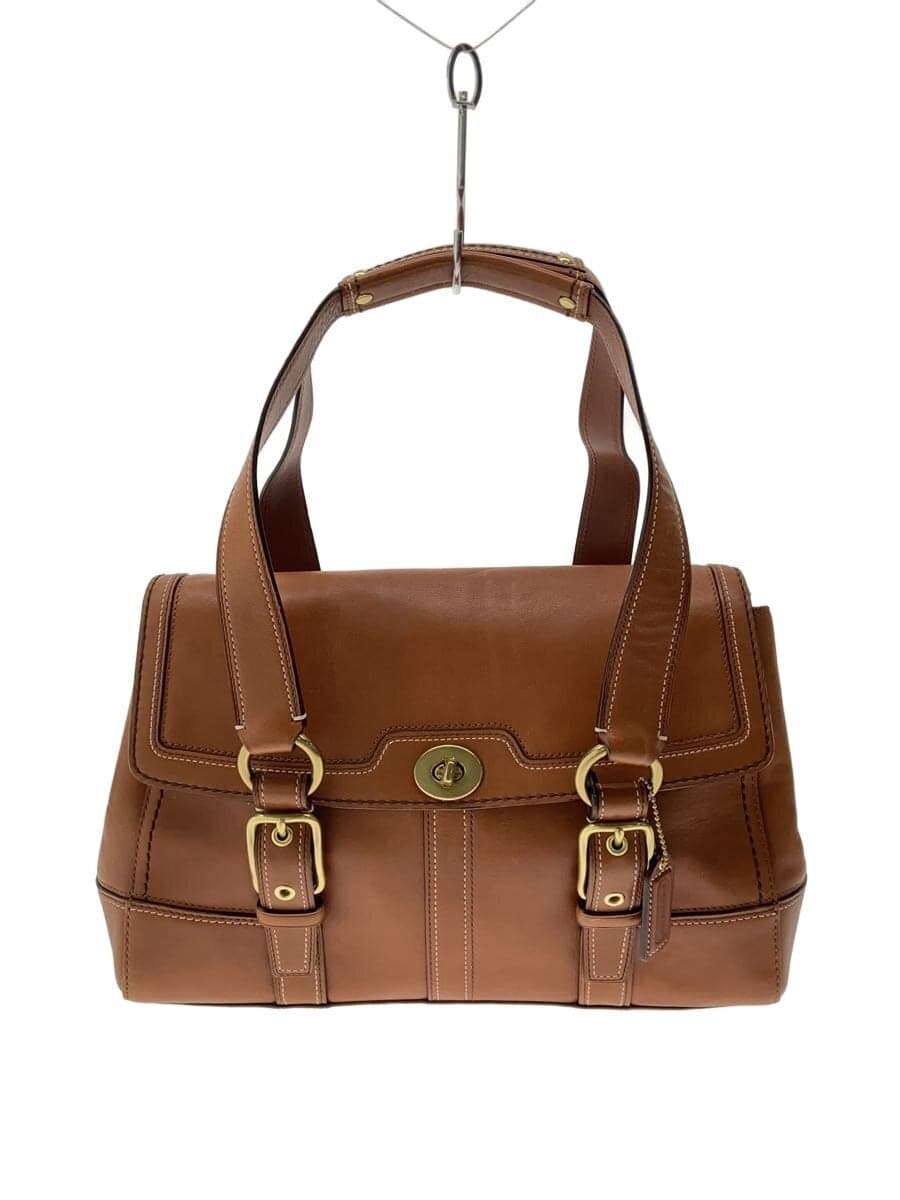 COACH Handbag Leather BRW Solid 11045