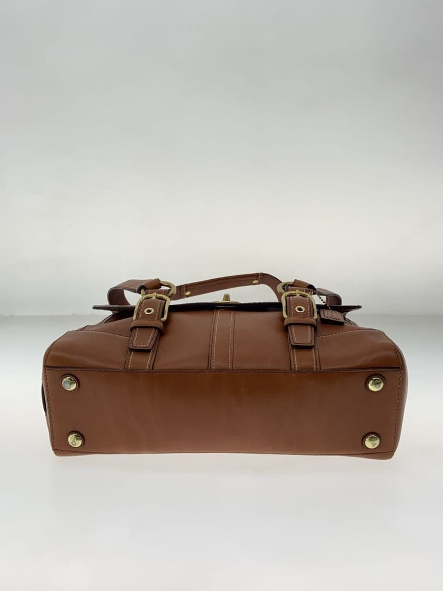 COACH Handbag Leather BRW Solid 11045 4