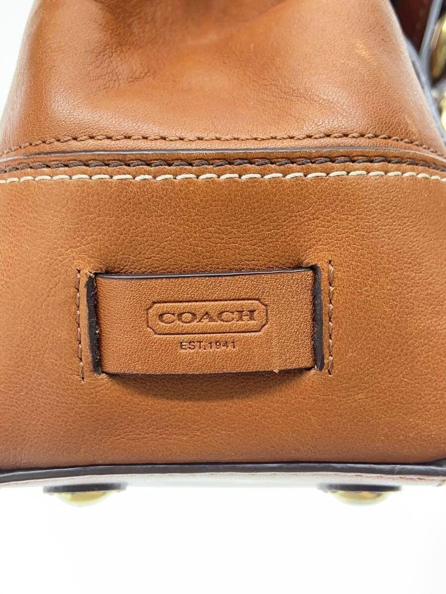 COACH Handbag Leather BRW Solid 11045 5