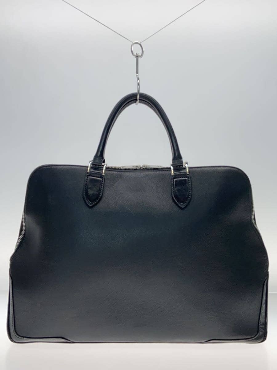 SEEKER tote bag leather black plain 3