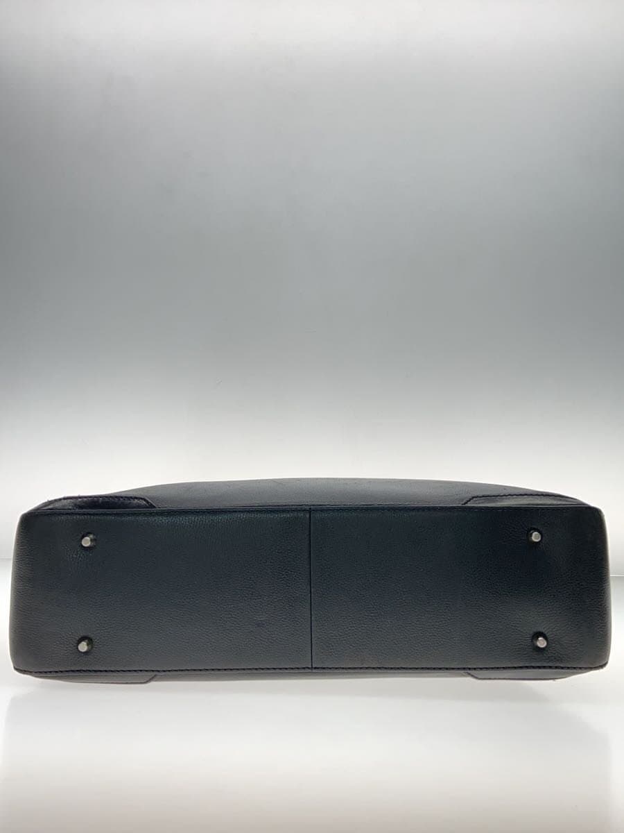 SEEKER tote bag leather black plain 4