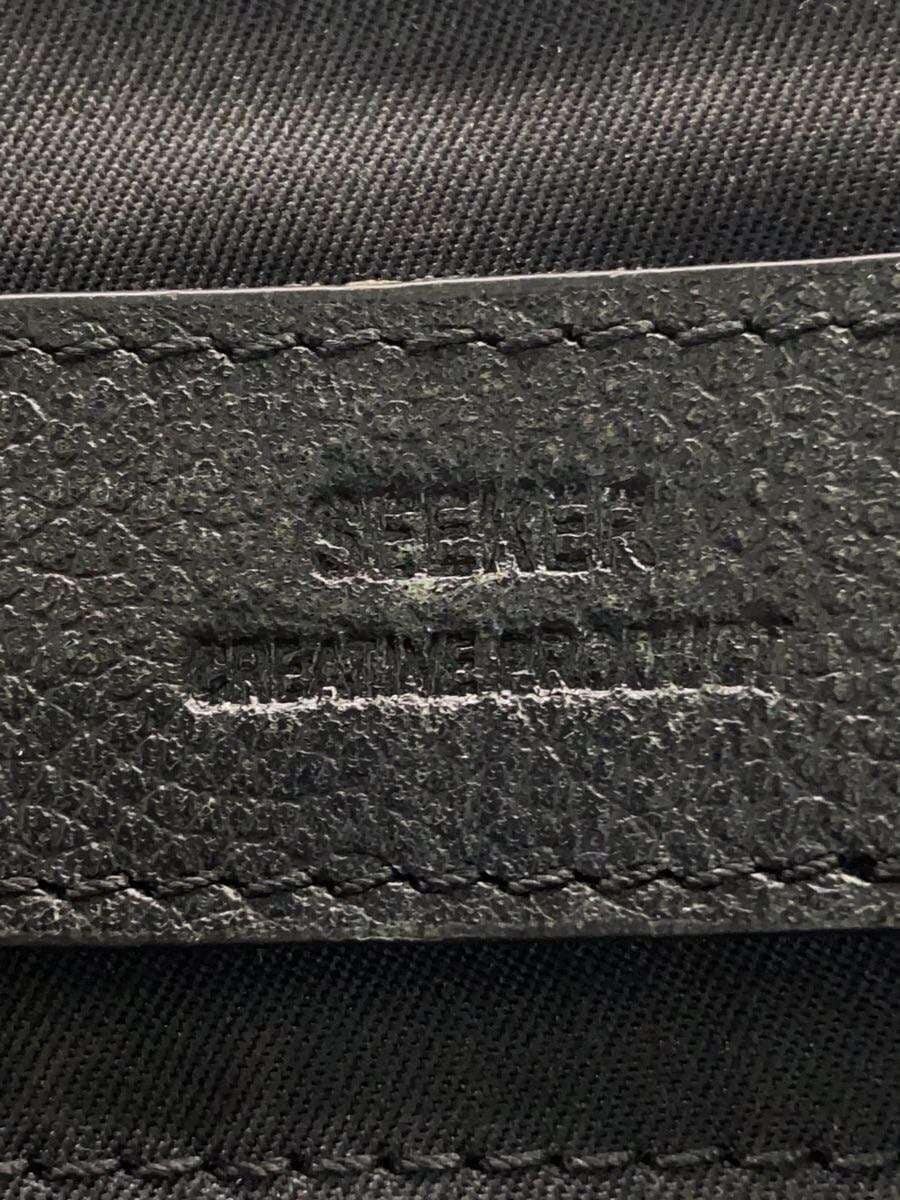 SEEKER tote bag leather black plain 5