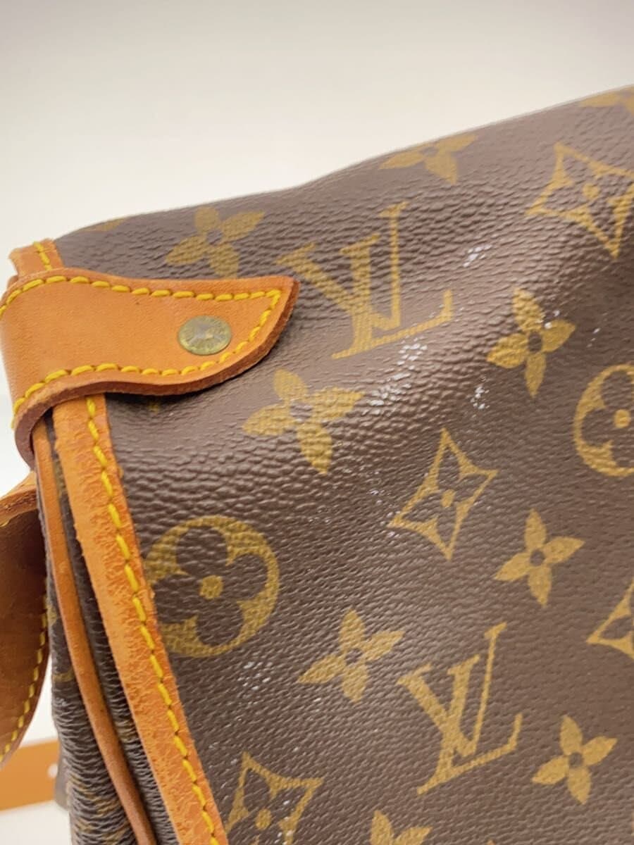 LOUIS VUITTON Saumur 43_Monogram Canvas PVC BRW 7