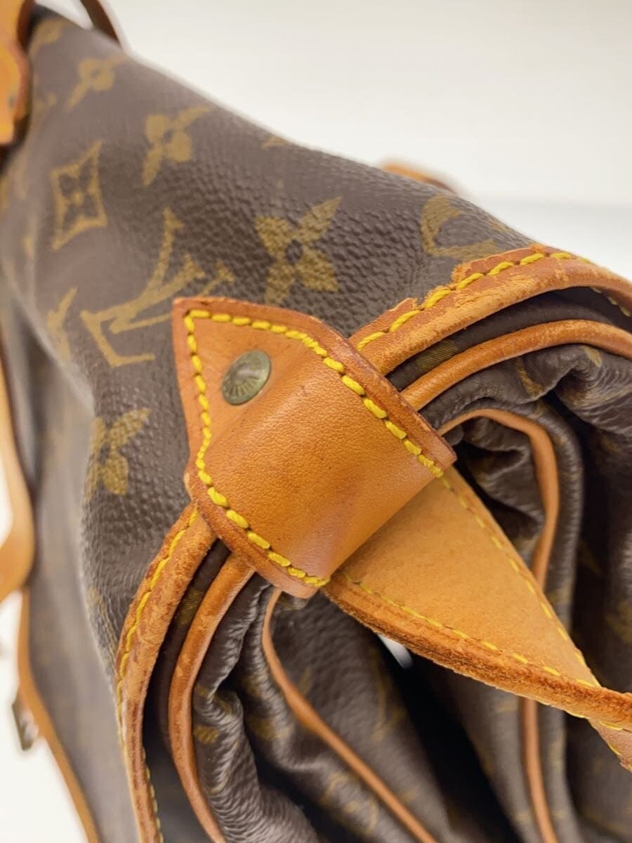LOUIS VUITTON Saumur 43_Monogram Canvas PVC BRW 8