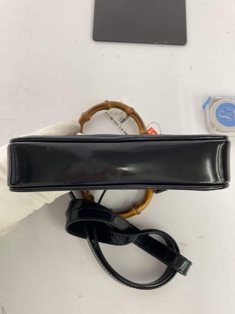 GUCCI Shoulder Bag NVY OLD Bamboo Handle 4