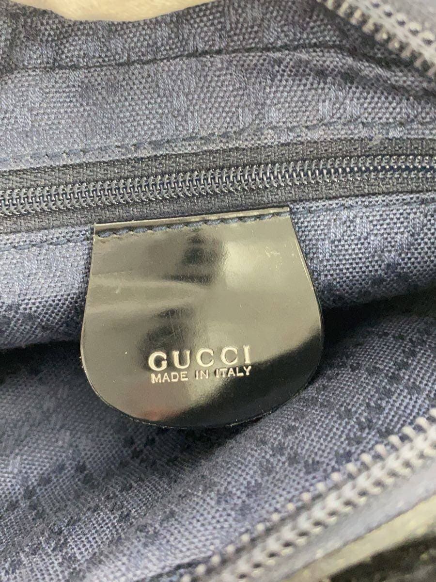GUCCI Shoulder Bag NVY OLD Bamboo Handle 5