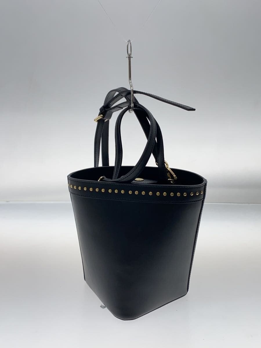 CHRISTIAN VILLA Shoulder Bag BLK Bucket 2-Way 3