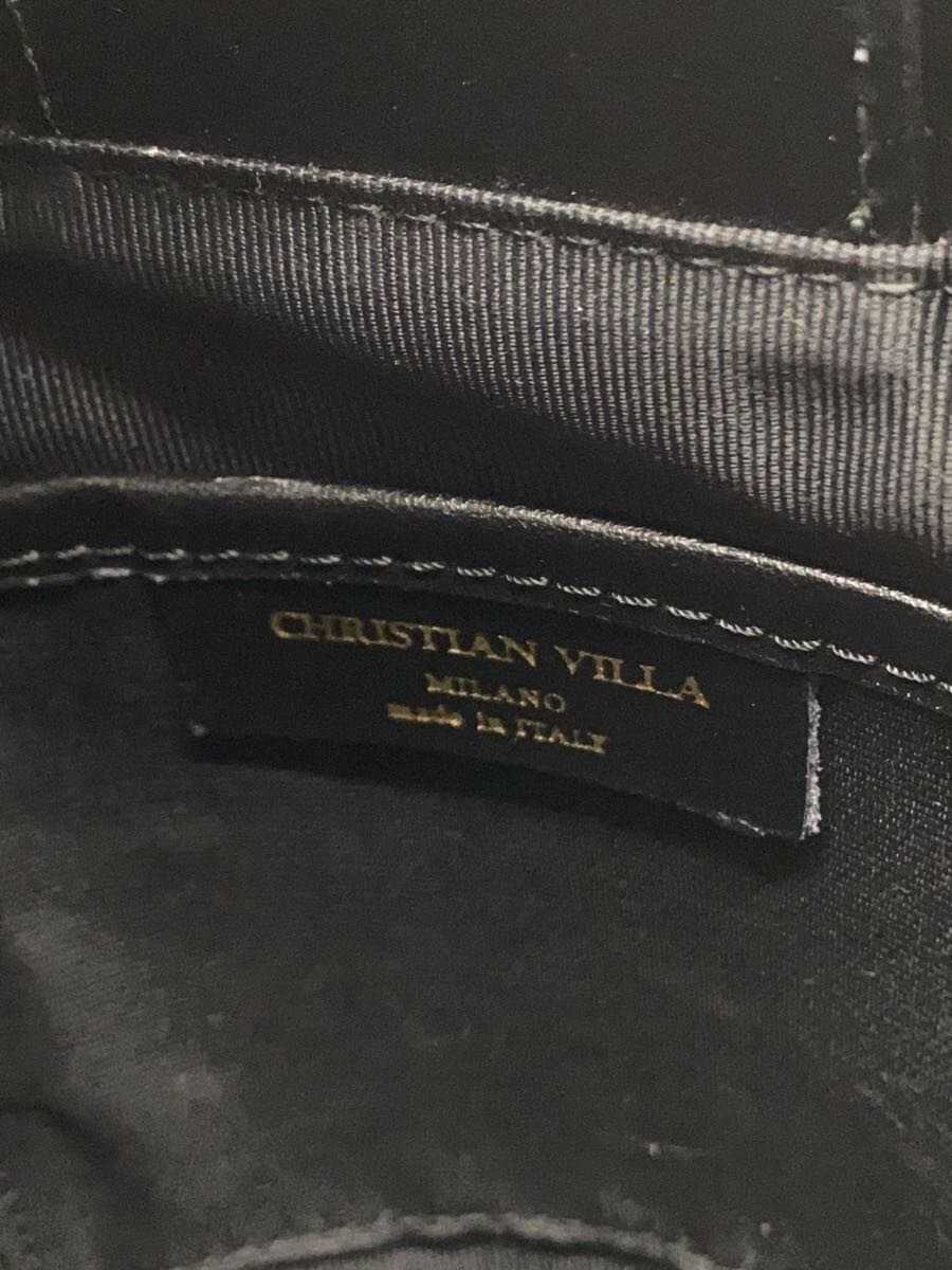 CHRISTIAN VILLA Shoulder Bag BLK Bucket 2-Way 5