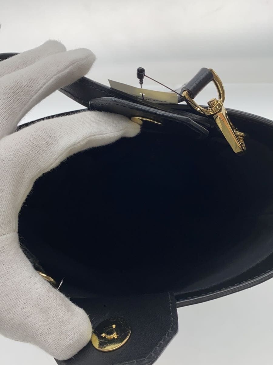 CHRISTIAN VILLA Shoulder Bag BLK Bucket 2-Way 6