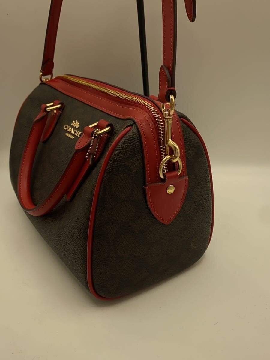 COACH Shoulder Bag PVC BRW All Over Pattern CV961 2