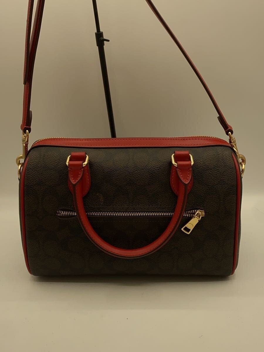 COACH Shoulder Bag PVC BRW All Over Pattern CV961 3