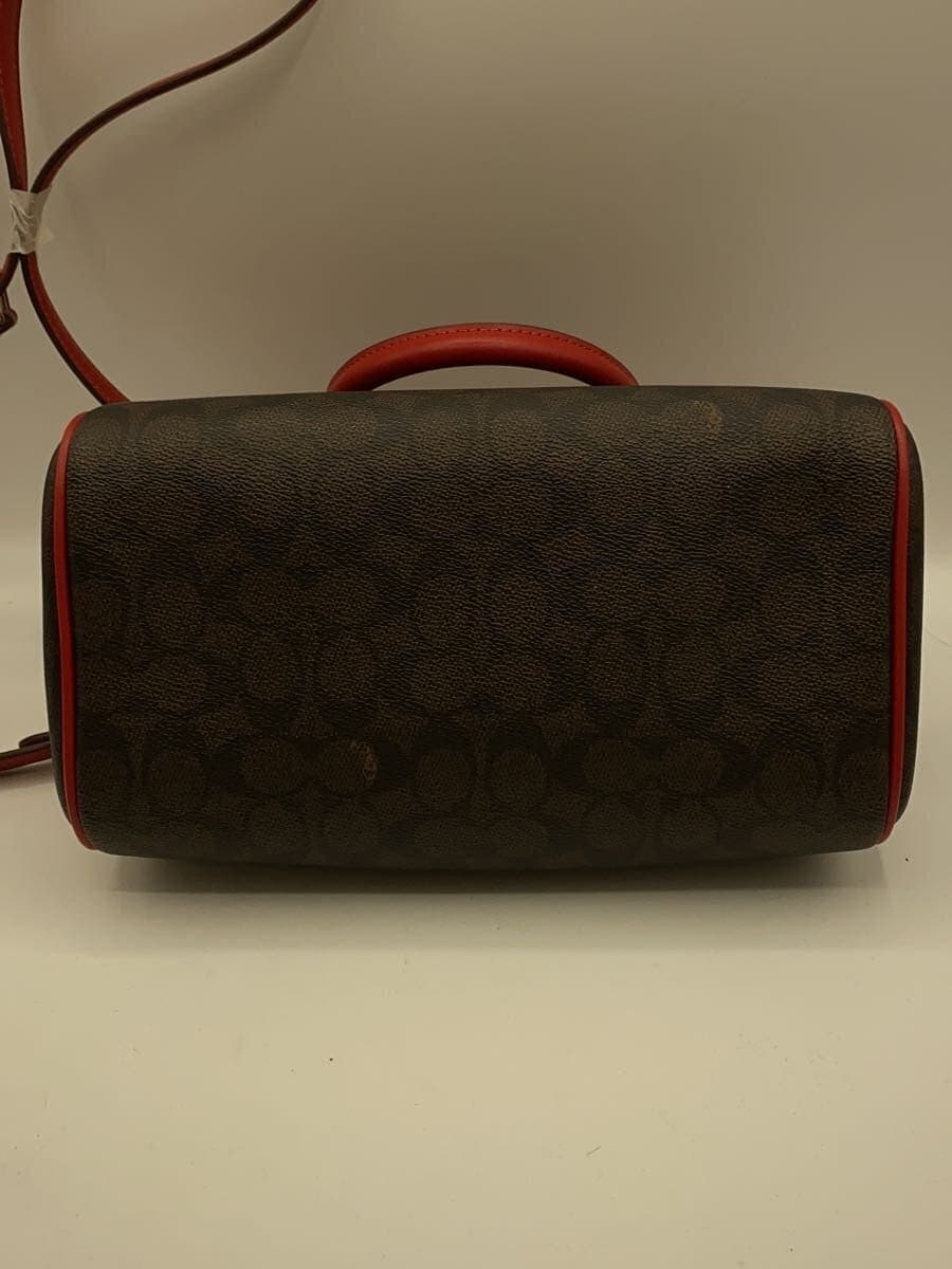 COACH Shoulder Bag PVC BRW All Over Pattern CV961 4