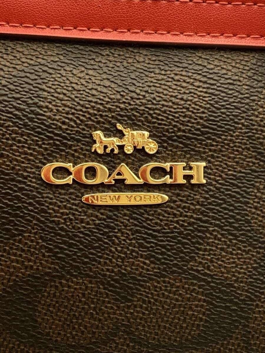 COACH Shoulder Bag PVC BRW All Over Pattern CV961 5