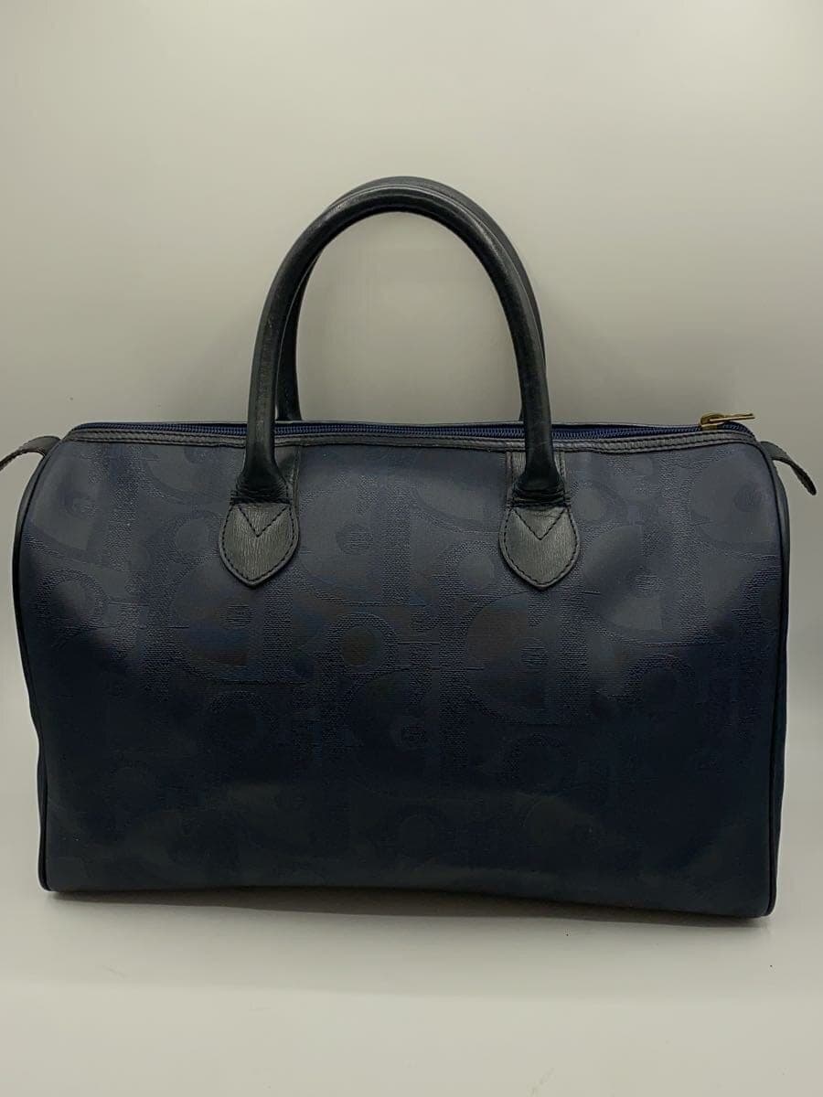 Christian Dior Boston Bag PVC Navy All-over Pattern 3