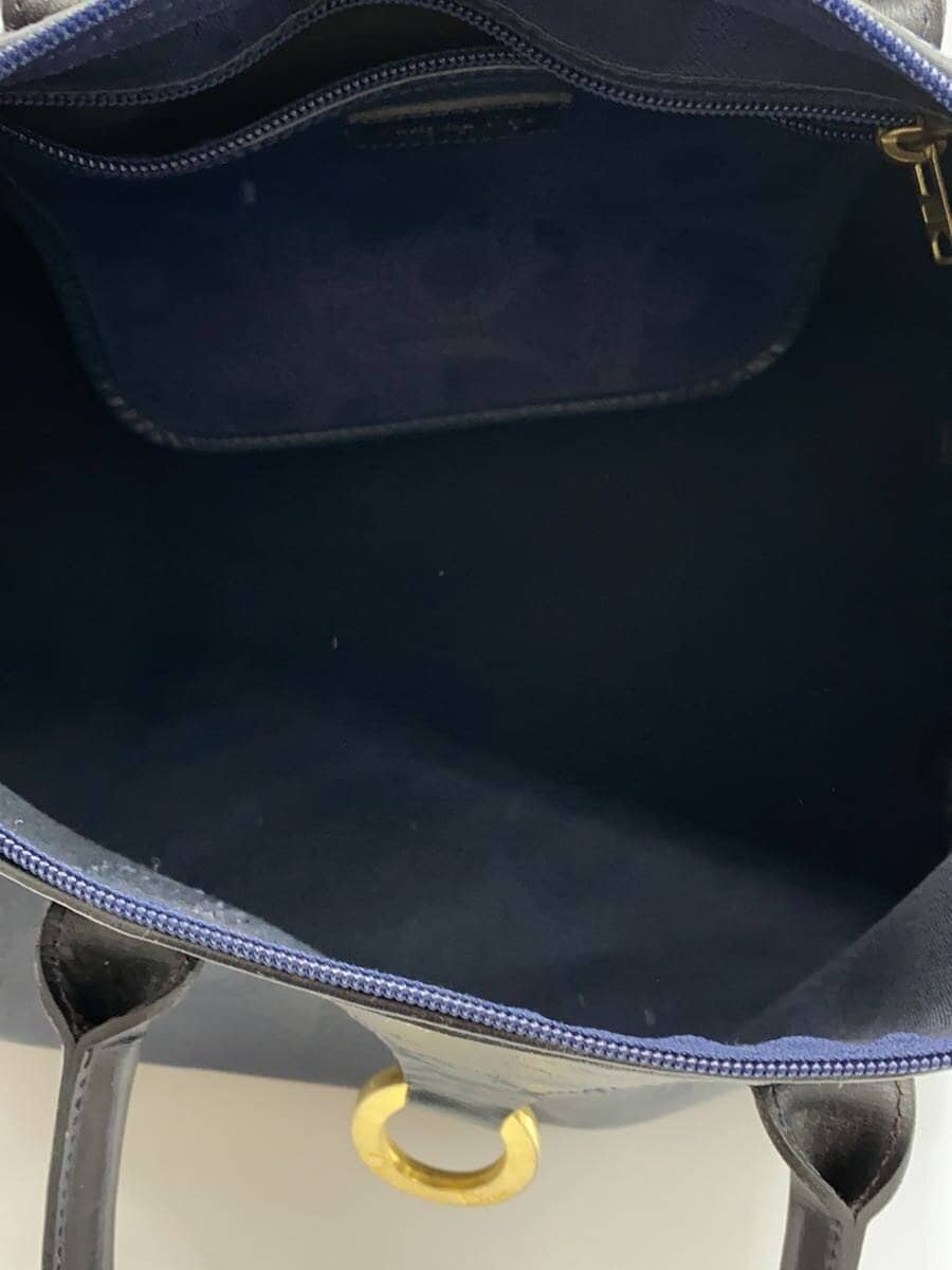 Christian Dior Boston Bag PVC Navy All-over Pattern 6