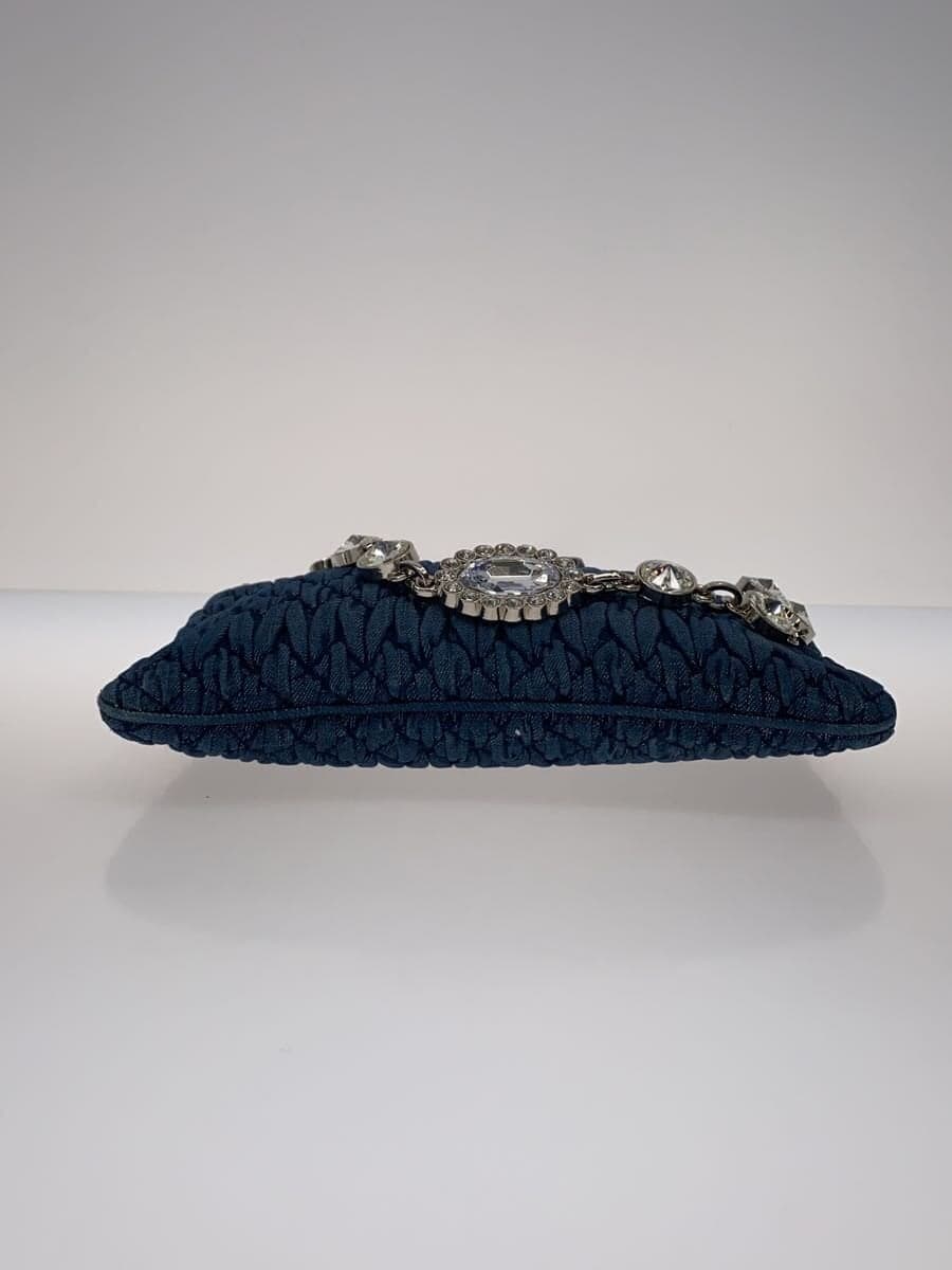 MIU MIU Shoulder Bag Denim IDG Solid 4