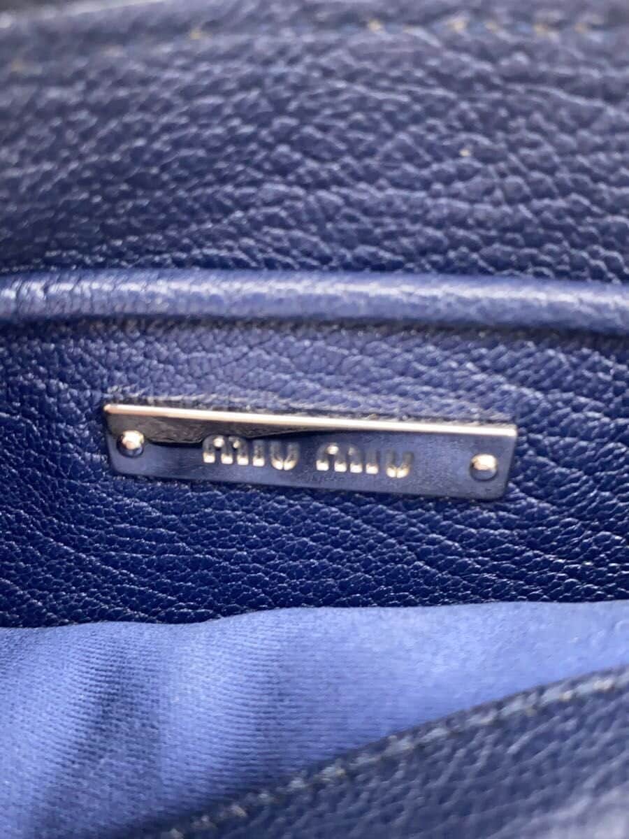 MIU MIU Shoulder Bag Denim IDG Solid 5