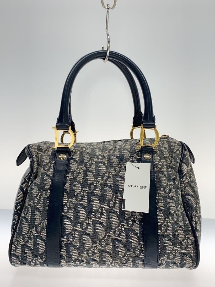 Christian Dior Boston Bag Canvas GRY All-over Pattern 3