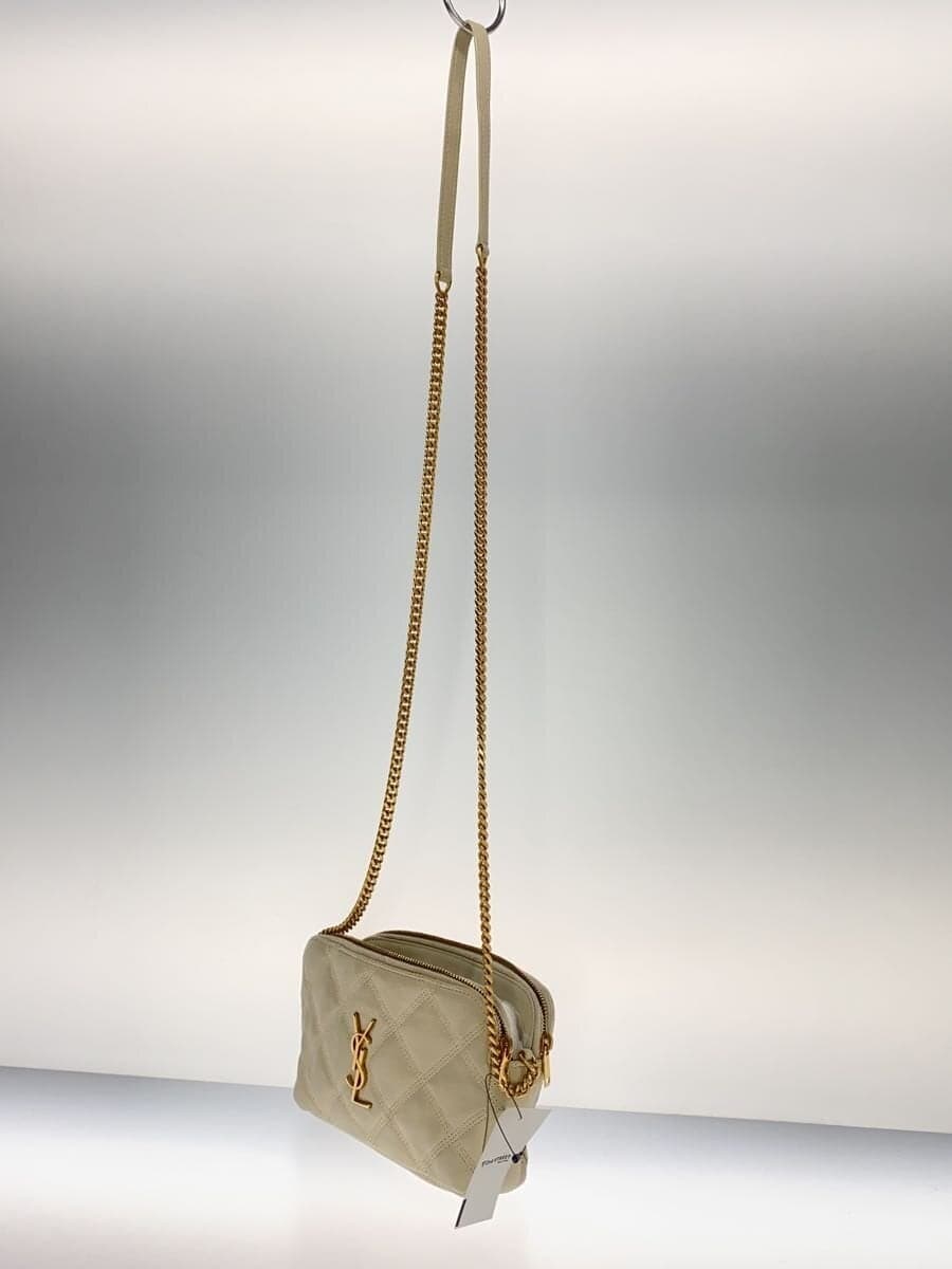 YVES SAINT LAURENT shoulder bag leather beige GUE608941 2