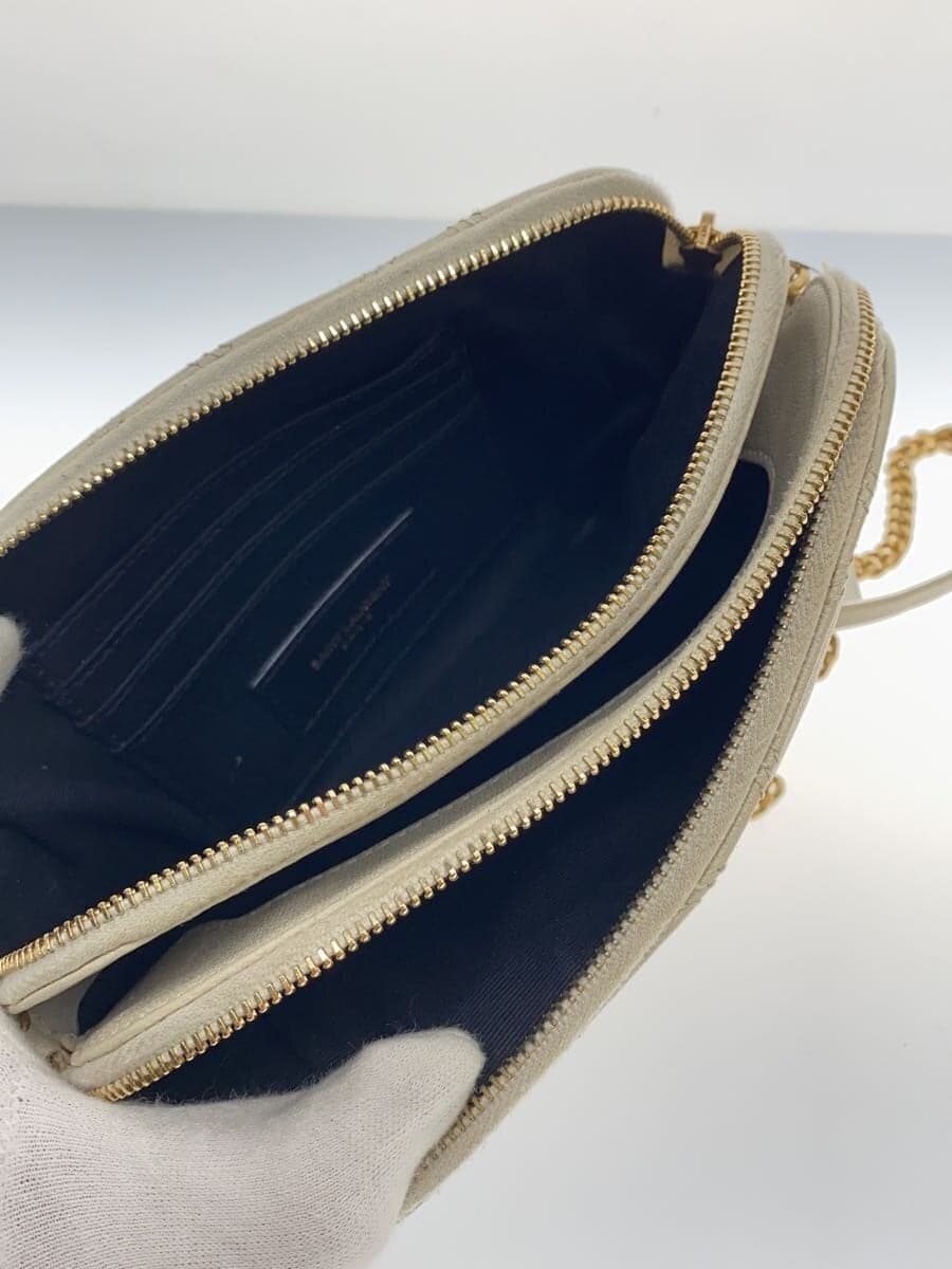 YVES SAINT LAURENT shoulder bag leather beige GUE608941 6