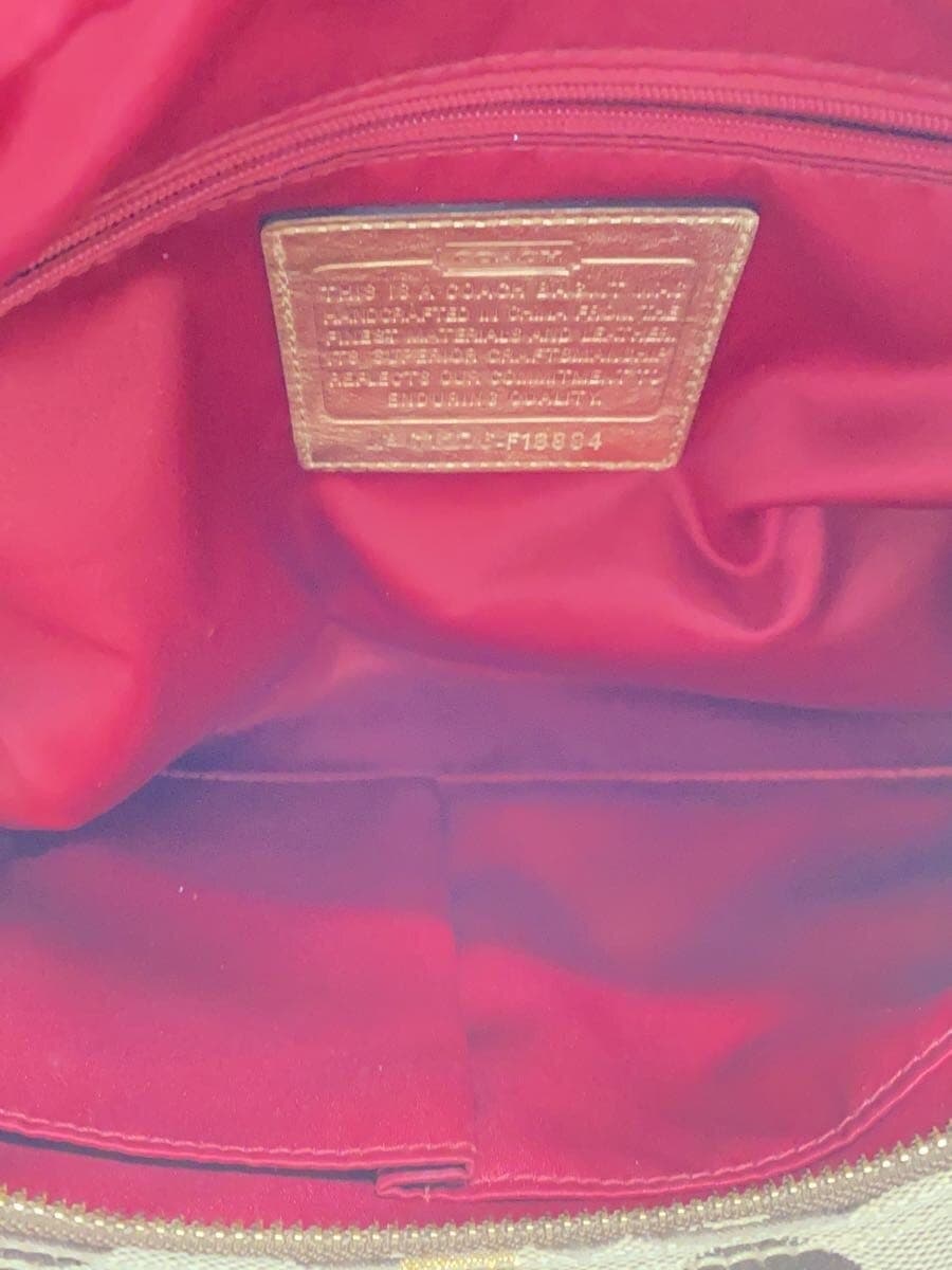 COACH Shoulder Bag Canvas BEG F18884 6