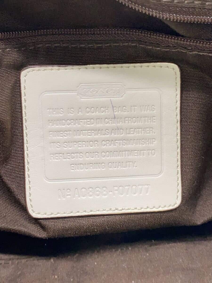 COACH Shoulder Bag Canvas GRY F07077 5