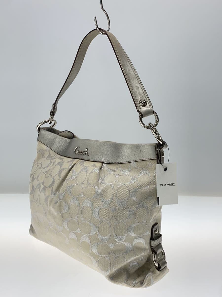 COACH Shoulder Bag Canvas GRY F16502 2