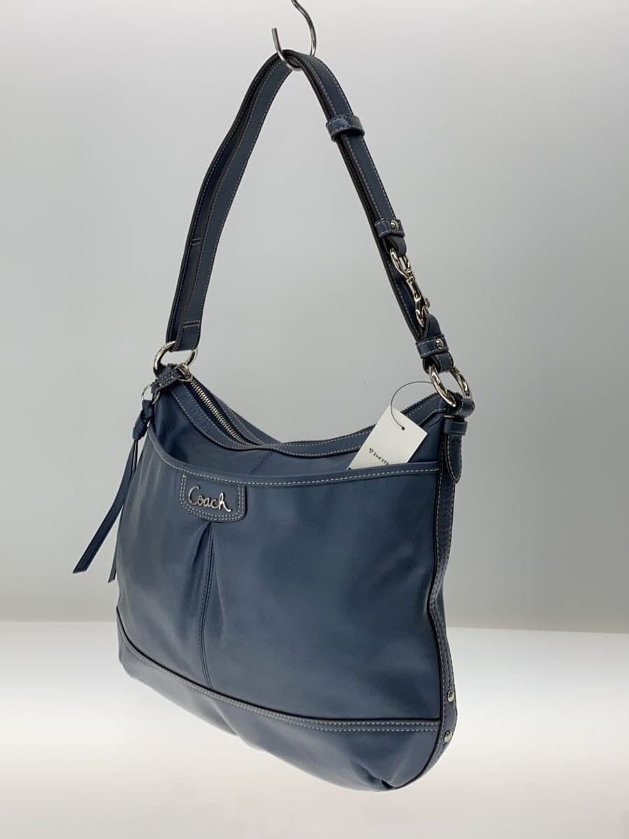 COACH Shoulder Bag Leather NVY Plain F19726 2