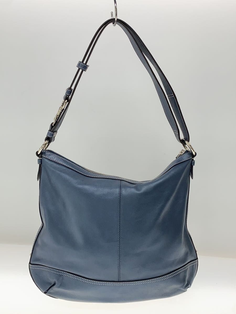 COACH Shoulder Bag Leather NVY Plain F19726 3