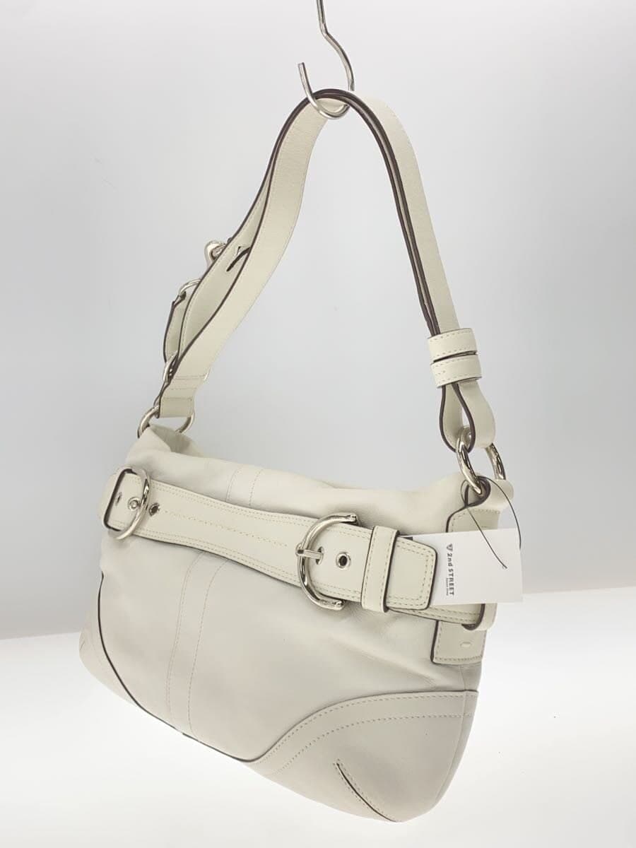COACH Shoulder Bag Leather WHT Solid 9412 2