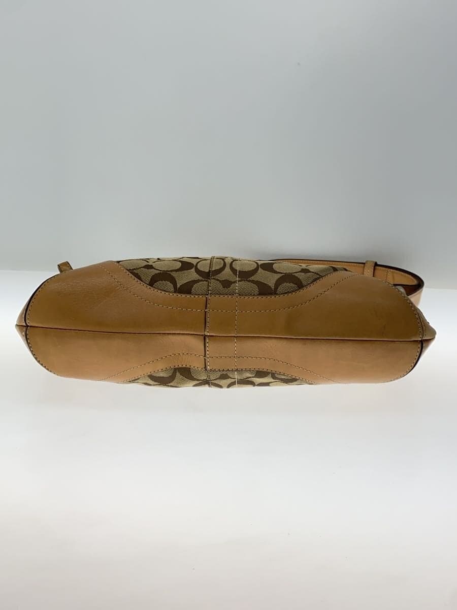 COACH Shoulder Bag Canvas BEG F07077 4