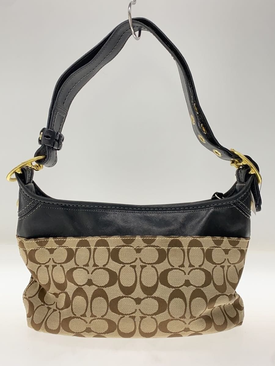 COACH Shoulder Bag Canvas BEG 11444 3
