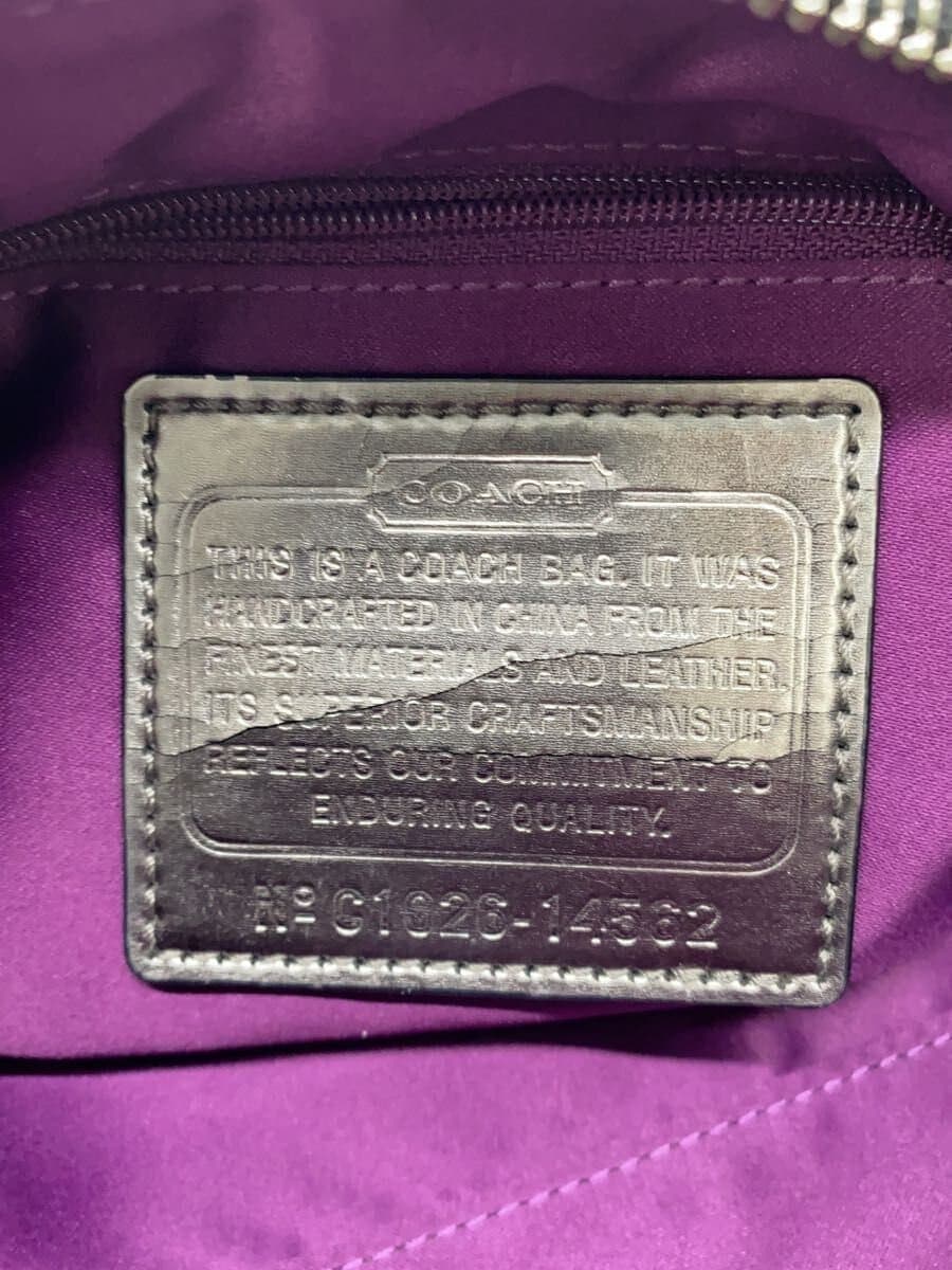 COACH Shoulder Bag Canvas BLK 14562 5