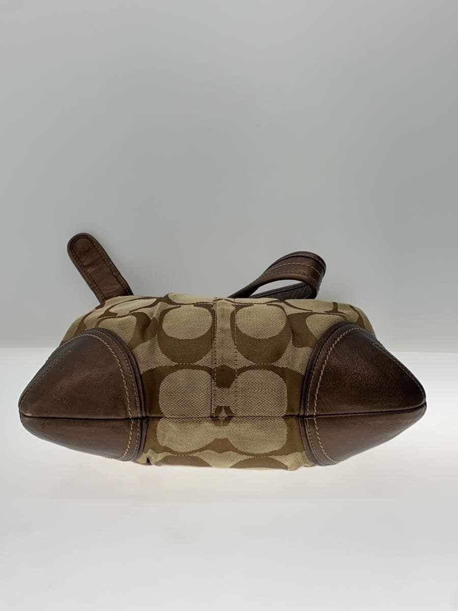 COACH Shoulder Bag Canvas BEG 12718 4