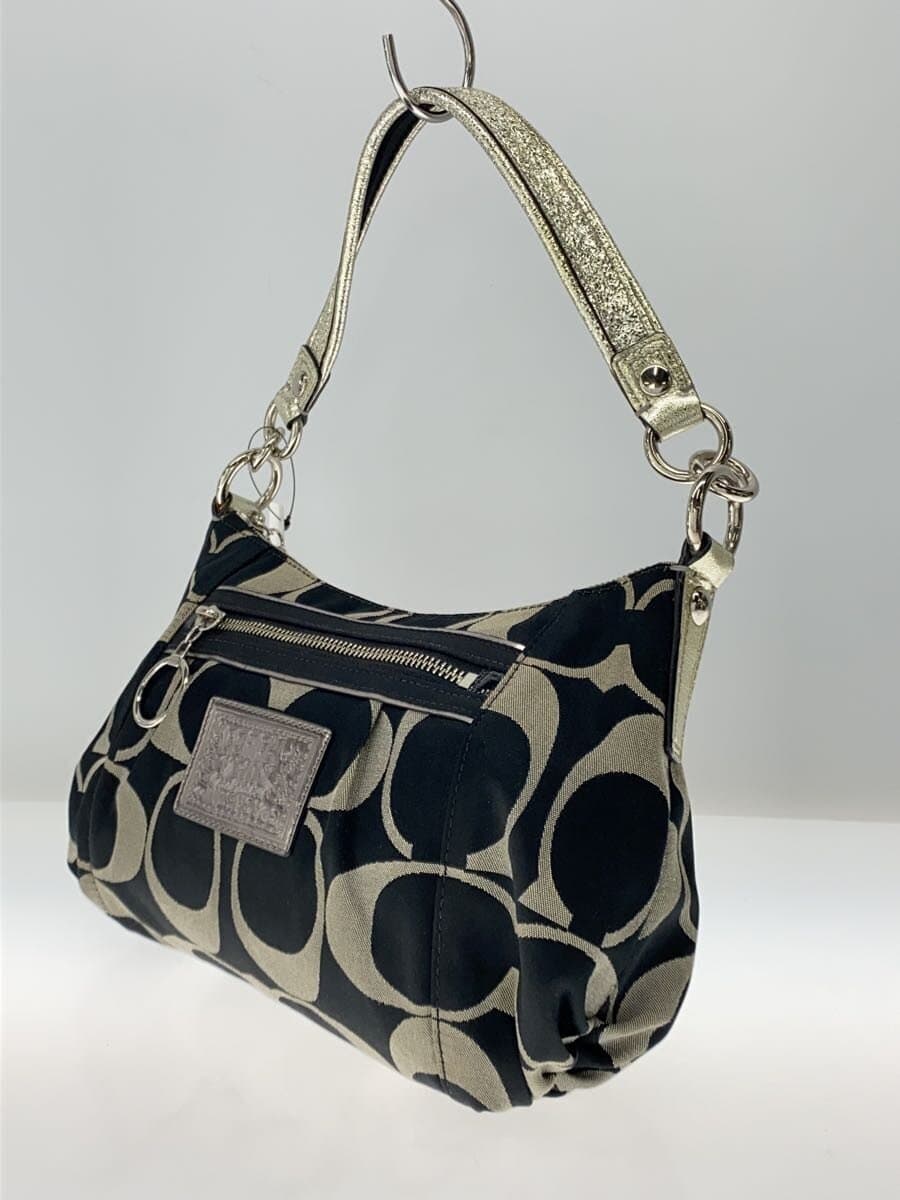 COACH Shoulder Bag Canvas BLK 15317 2