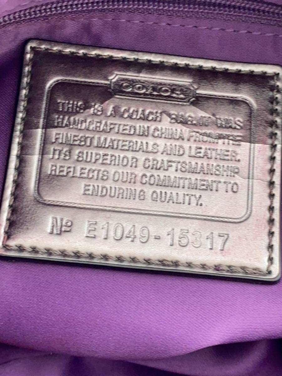 COACH Shoulder Bag Canvas BLK 15317 5